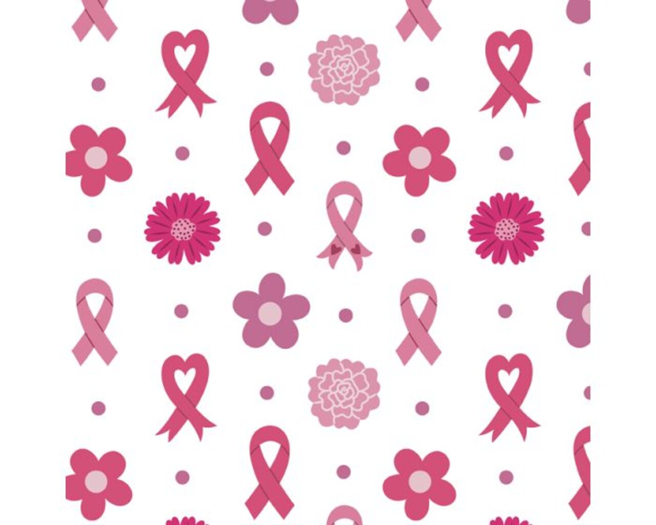 Pink Ribbon Awareness Cotton Fabric by the Yard | By the Yard | Sewing and Crafting | 44 inches wide